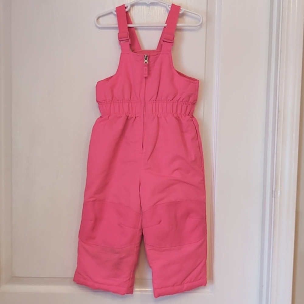 Healthtex Pink Toddler Adjustable Snow Bibs. Size 2T. Ski. Winter